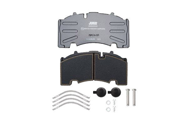 JURID 2926405390 Brake pad set prepared for wear warning indicator, with accessories-image-9441411