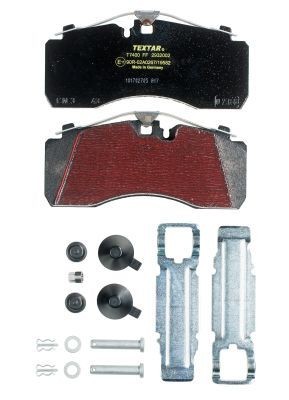 TEXTAR 2932002 Brake pad set prepared for wear warning indicator, with accessories-image-9441766