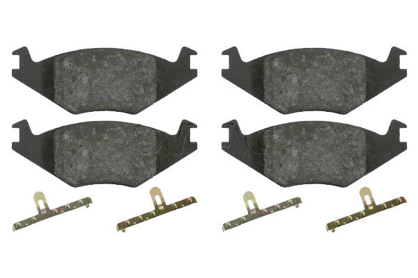 SWAG 30 91 6011 Brake pad set Front Axle, excl. wear warning contact, with fastening material-image-9467481