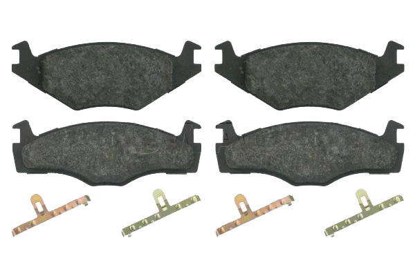 SWAG 30 91 6012 Brake pad set Front Axle, excl. wear warning contact, with fastening material-image-9467482