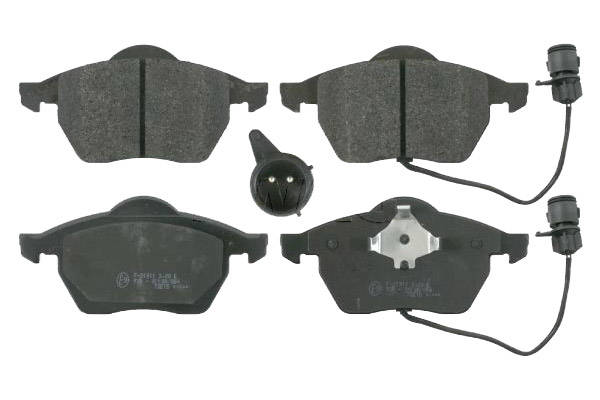 SWAG 30 91 6058 Brake pad set Front Axle, incl. wear warning contact, with piston clip-image-9467486