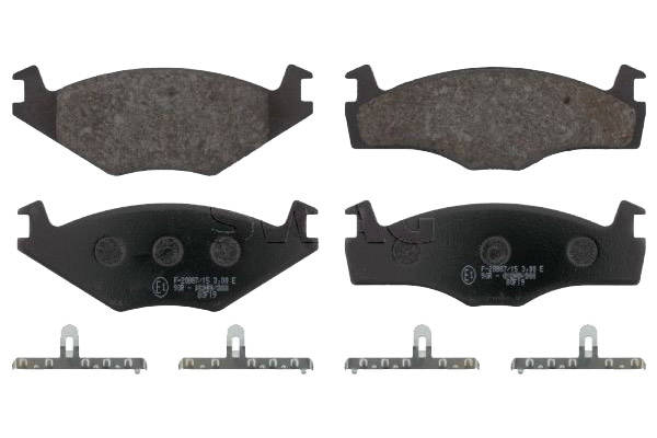 SWAG 30 91 6076 Brake pad set Front Axle, excl. wear warning contact, with fastening material-image-9467493