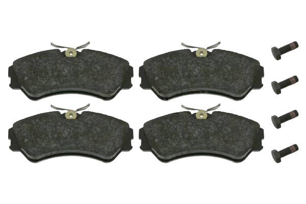 SWAG 30 91 6302 Brake pad set Front Axle, excl. wear warning contact, with bolts/screws-image-9467505