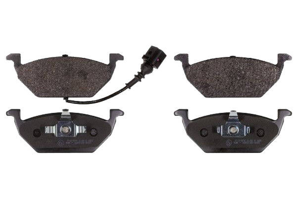 SWAG 30 91 6446 Brake pad set Front Axle, incl. wear warning contact, with piston clip-image-9467528