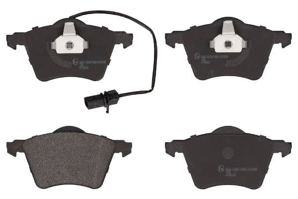 SWAG 30 91 6458 Brake pad set Front Axle, incl. wear warning contact, with piston clip-image-9467536