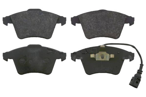 SWAG 30 91 6462 Brake pad set Front Axle, incl. wear warning contact, with piston clip-image-9467540