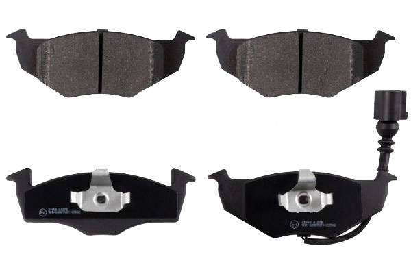 SWAG 30 91 6482 Brake pad set Front Axle, incl. wear warning contact, with piston clip-image-9467546