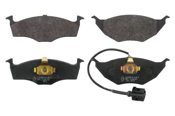 SWAG 30 91 6620 Brake pad set Front Axle, incl. wear warning contact, with piston clip-image-9467561