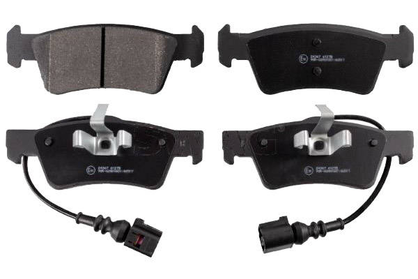 SWAG 30 91 6669 Brake pad set Rear Axle, incl. wear warning contact, with piston clip-image-9467565