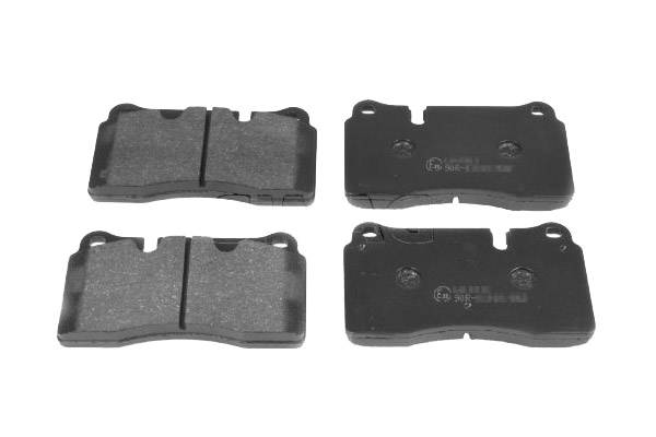 SWAG 30 91 6734 Brake pad set Front Axle, prepared for wear warning indicator-image-9467569