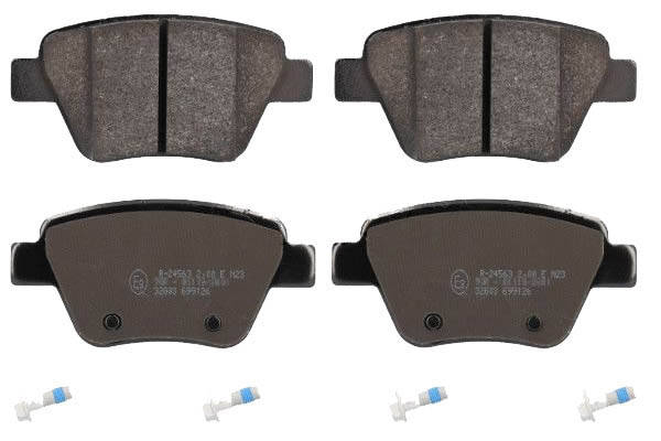 SWAG 30 91 6797 Brake pad set Rear Axle, excl. wear warning contact, with bolts/screws-image-9467573