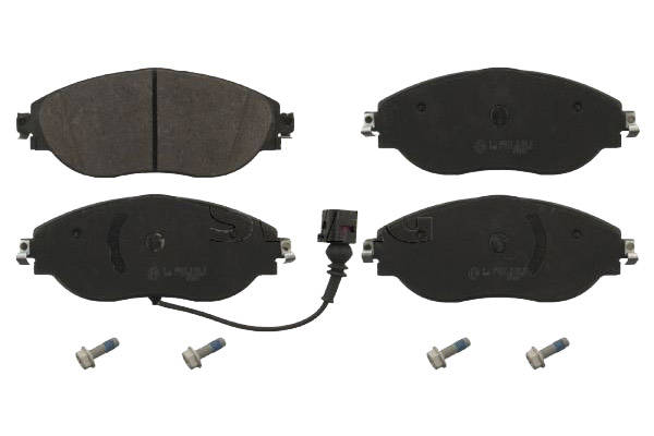 SWAG 30 91 6868 Brake pad set Front Axle, incl. wear warning contact, with bolts/screws-image-9467582