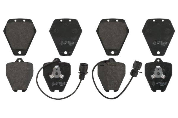 SWAG 30 91 6999 Brake pad set Front Axle, incl. wear warning contact, with piston clip-image-9467587