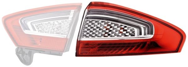 HELLA 9EL 354 997-041 Rear light Right, without bulb holder, Outer section, PY21W-image-951876