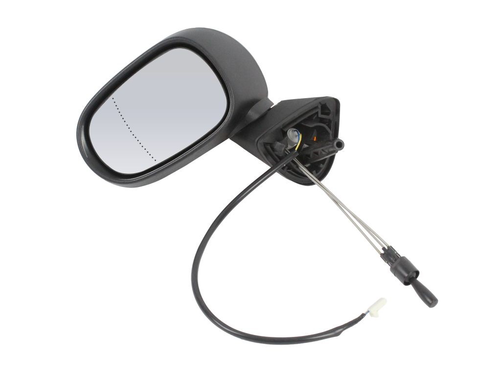 ABAKUS 3135M03 Wing mirror Left, grey, Electric, Control: cable pull, primed