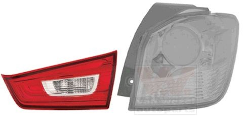VAN WEZEL 3201934 Rear light Right, without bulb holder, Inner Section, W16W-image-9551989