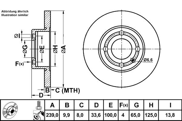 ATE 24.0110-0232.1 Brake disc solid, Coated, with bolts/screws-image-956827