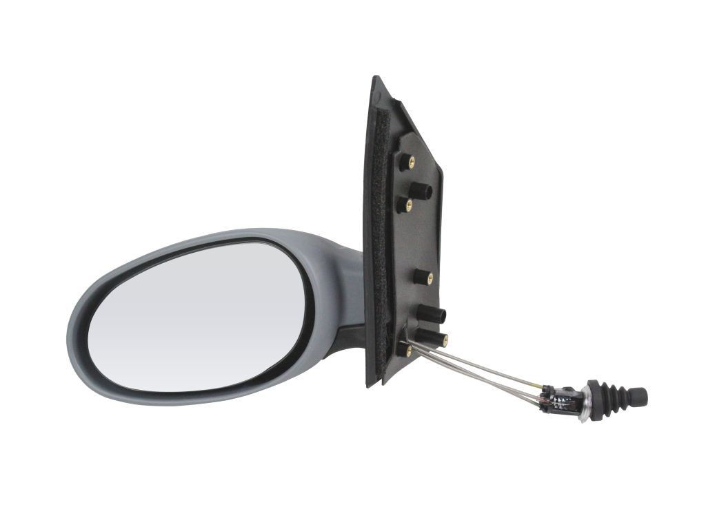 ABAKUS Specchietti retrovisori 3601M05 Sx grigio Regolazione:comando cavo flessibile, convesso per veicolo con guida a Sx SMART: Fortwo I Coupe
