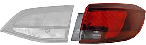 VAN WEZEL 3811922 Rear light Right, with bulb holder, Outer section-image-9663174