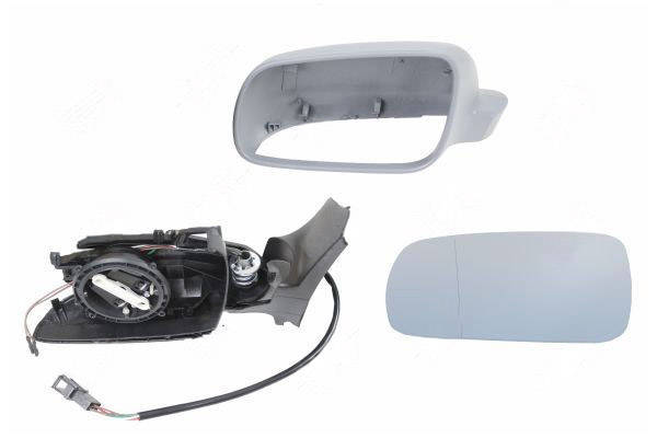 ABAKUS 4011M33 Wing mirror Left, grey, Electric, Heatable, primed