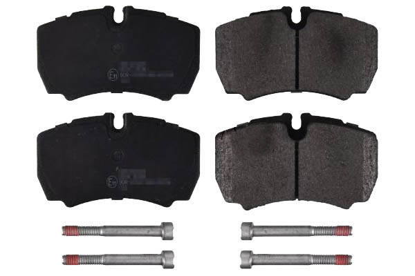 SWAG 50 11 6075 Brake pad set Rear Axle, prepared for wear warning indicator, with bolts/screws