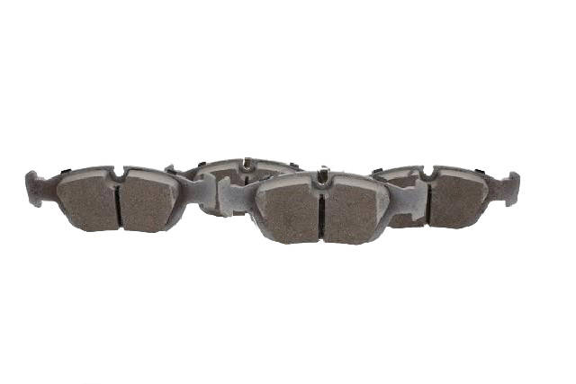 Side view of ASHIKA 50-00-0005 Brake pad set Front Axle, prepared for wear warning indicator, with piston clip