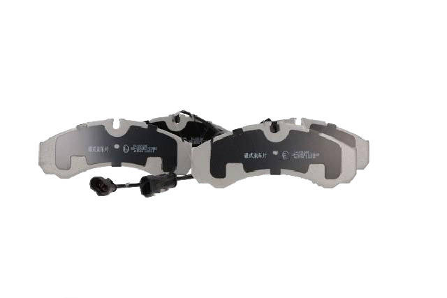 Side view of ASHIKA 50-00-0012 Brake pad set Front Axle, with integrated wear warning contact