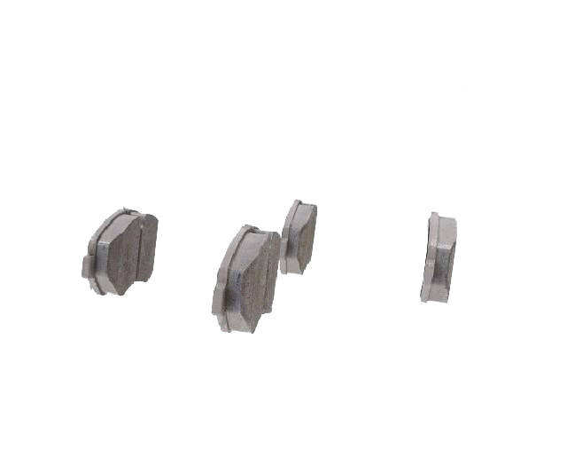 Side view of ASHIKA 50-00-0014 Brake pad set Front Axle, prepared for wear warning indicator