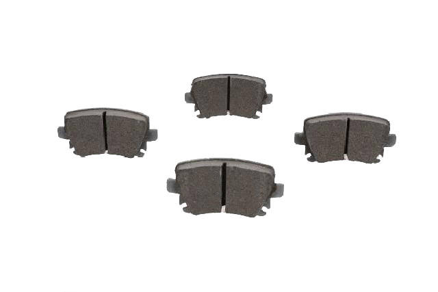 Side view of ASHIKA 51-00-00007 Brake pad set Rear Axle, prepared for wear warning indicator