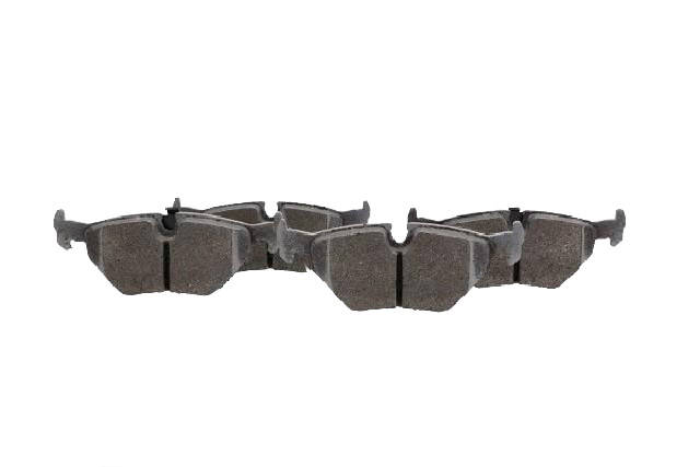 Side view of ASHIKA 51-00-00009 Brake pad set Rear Axle, prepared for wear warning indicator, with piston clip, without accessories