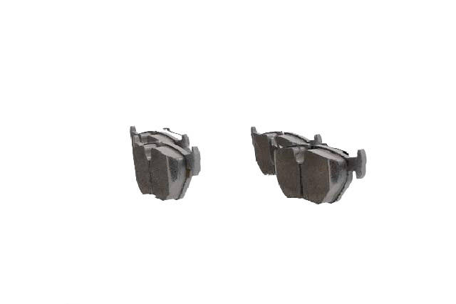 Side view of ASHIKA 51-00-00009 Brake pad set Rear Axle, prepared for wear warning indicator, with piston clip, without accessories