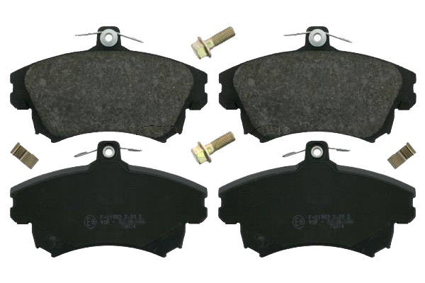 SWAG 55 91 6214 Brake pad set Front Axle, with acoustic wear warning, with fastening material-image-9907797