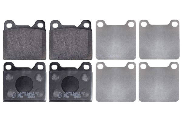 SWAG 55 91 6231 Brake pad set Rear Axle, excl. wear warning contact, with anti-squeak plate-image-9907800