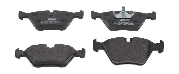 JURID 571394J Brake pad set prepared for wear warning indicator, with piston clip, without accessories-image-9950003
