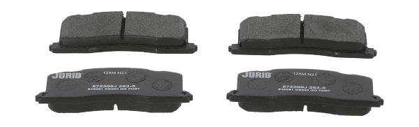 JURID 572386J Brake pad set not prepared for wear warning indicator, without accessories-image-9950705
