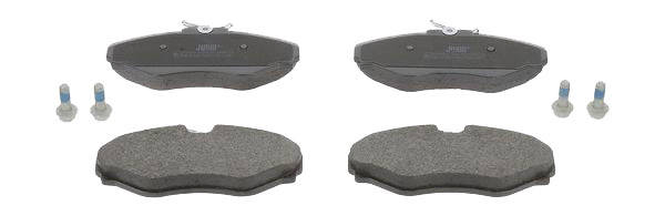 JURID 573099J Brake pad set not prepared for wear warning indicator, with accessories-image-9951257