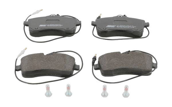JURID 573132J Brake pad set incl. wear warning contact, with brake caliper screws-image-9951379