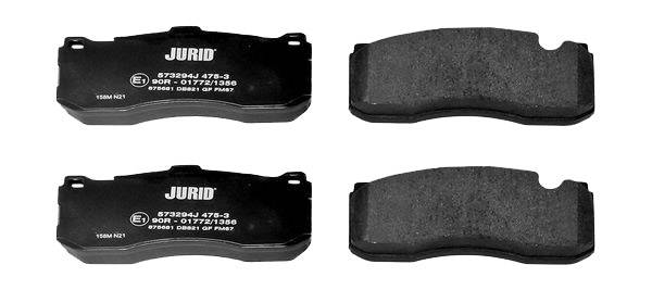 JURID 573294J Brake pad set prepared for wear warning indicator, without accessories-image-9951671
