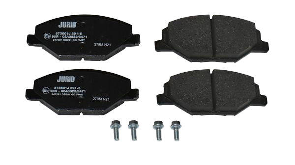 JURID 573601J Brake pad set not prepared for wear warning indicator, without accessories-image-9951865