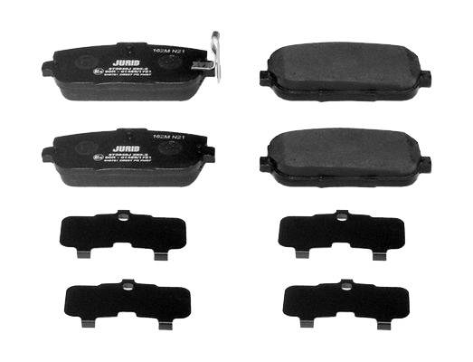 JURID 573640J Brake pad set with acoustic wear warning, with piston clip, without accessories-image-9951919