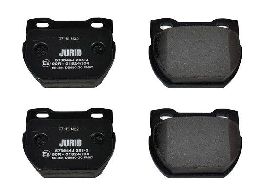 JURID 573644J Brake pad set not prepared for wear warning indicator, with accessories