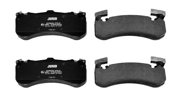 JURID 573649J Brake pad set prepared for wear warning indicator, without accessories-image-9951927