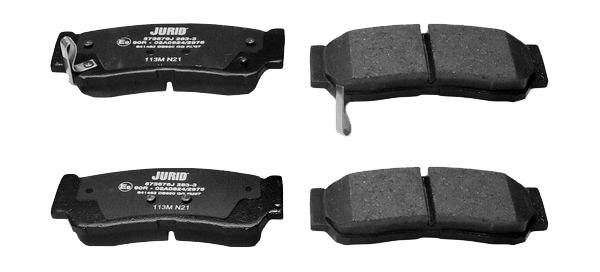 JURID 573676J Brake pad set with acoustic wear warning, without accessories-image-9951952
