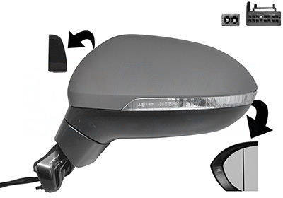 VAN WEZEL 5742827 Wing mirror * HAGUS * Left, with memory, primed
