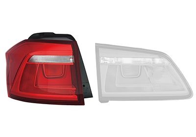 VAN WEZEL 5769921 Rear light Left, with bulb holder, Outer section-image-9954277