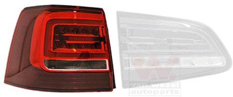 VAN WEZEL 5777923 Rear light Left, with bulb holder, Outer section, LED-image-9954552