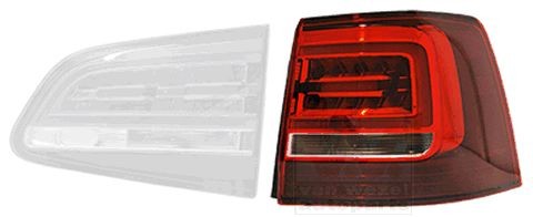 VAN WEZEL 5777924 Rear light Right, with bulb holder, Outer section, LED-image-9954553