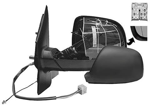 VAN WEZEL 5790825 Sidobackspegel * HAGUS * Vänster, svart, uppvärmbar, med inbyggd radioantenn-image-9955199