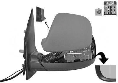 VAN WEZEL 5791827 Wing mirror * HAGUS * Left, with aerial, primed-image-9955231